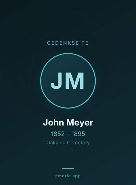 Gedenkportrait von John Meyer