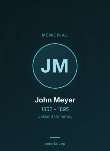 Memorial portrait of John Meyer