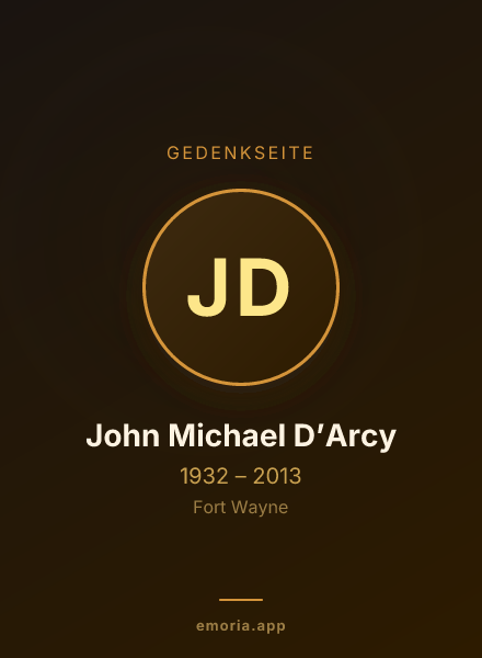 Gedenkportrait von John Michael D’Arcy