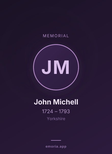 Memorial portrait of John Michell