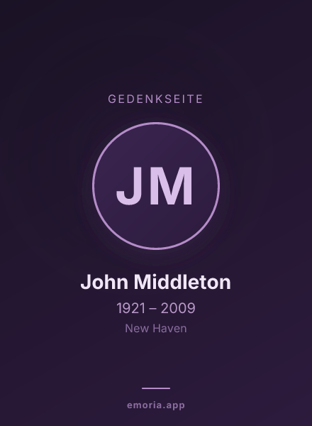 Gedenkportrait von John Middleton