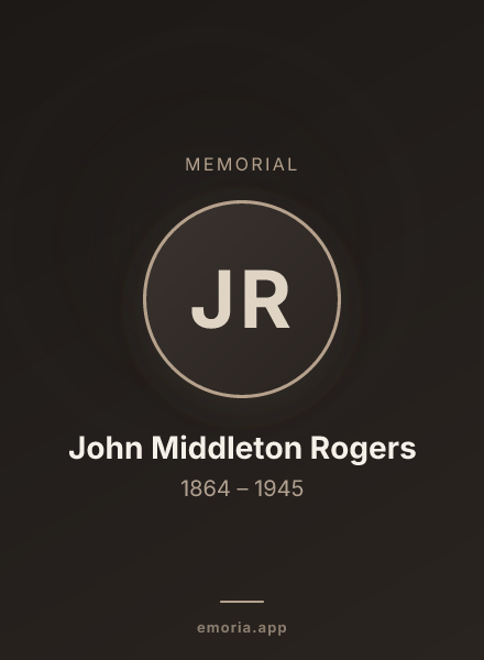 Memorial portrait of John Middleton Rogers