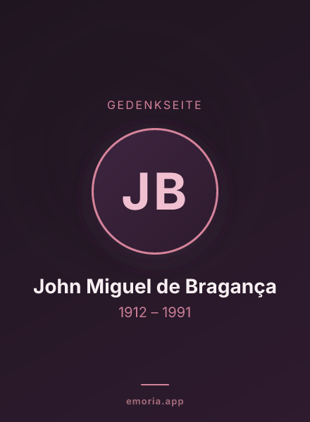 Gedenkportrait von John Miguel de Bragança