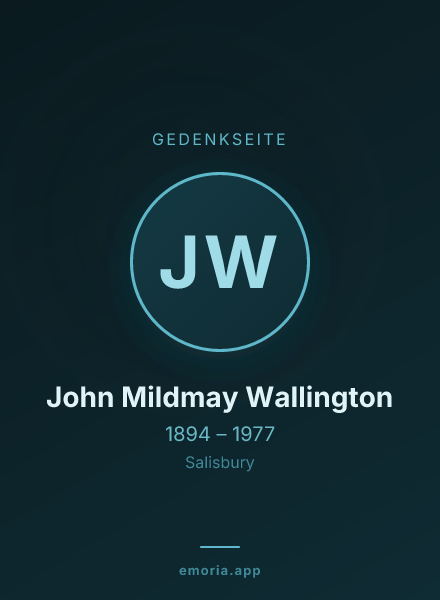 Gedenkportrait von John Mildmay Wallington