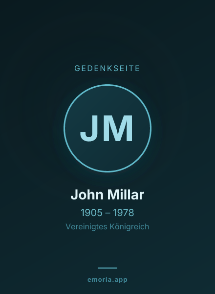 Gedenkportrait von John Millar