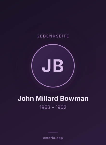 Gedenkportrait von John Millard Bowman
