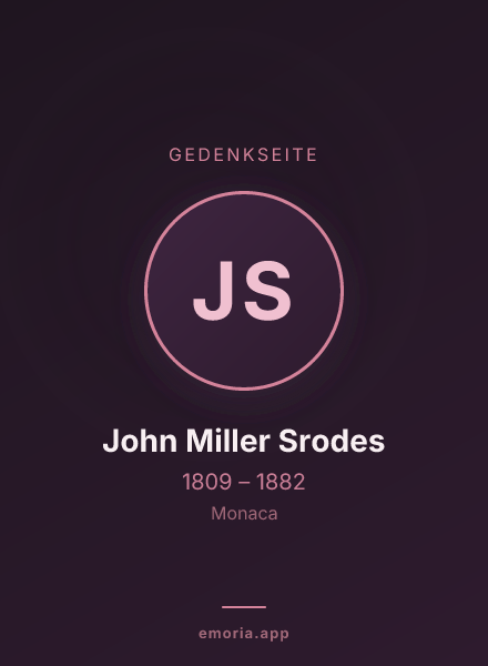 Gedenkportrait von John Miller Srodes