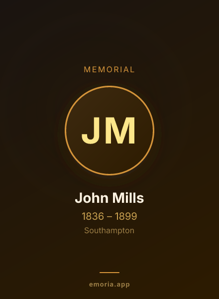 Memorial portrait of John Mills