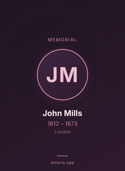 Memorial portrait of John Mills
