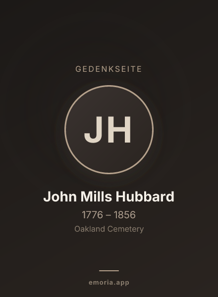 Gedenkportrait von John Mills Hubbard