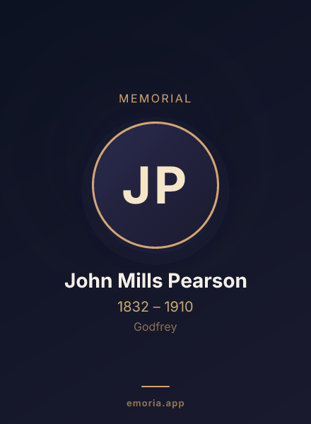 Memorial portrait of John Mills Pearson