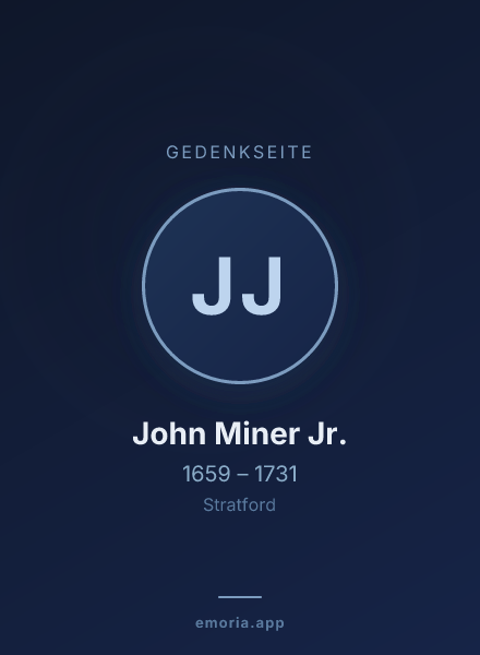 Gedenkportrait von John Miner Jr.