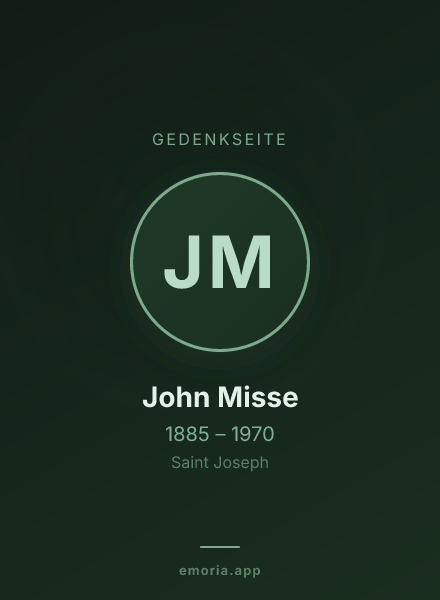 Gedenkportrait von John Misse