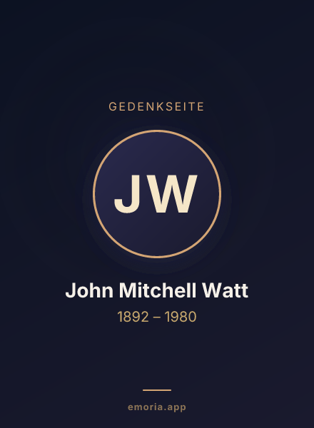 Gedenkportrait von John Mitchell Watt