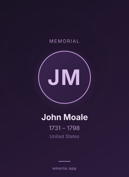 Memorial portrait of John Moale