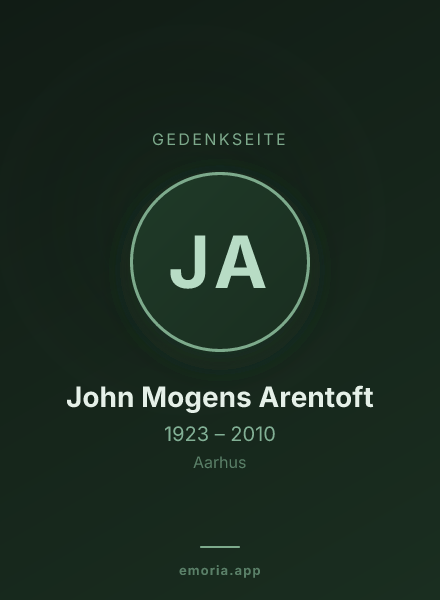 Gedenkportrait von John Mogens Arentoft