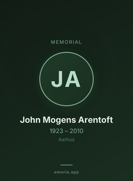 Memorial portrait of John Mogens Arentoft