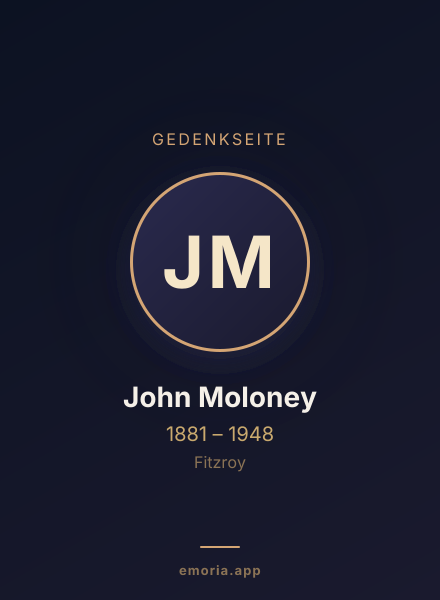 Gedenkportrait von John Moloney