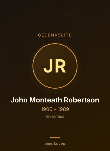 Gedenkportrait von John Monteath Robertson