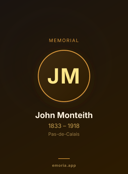 Memorial portrait of John Monteith