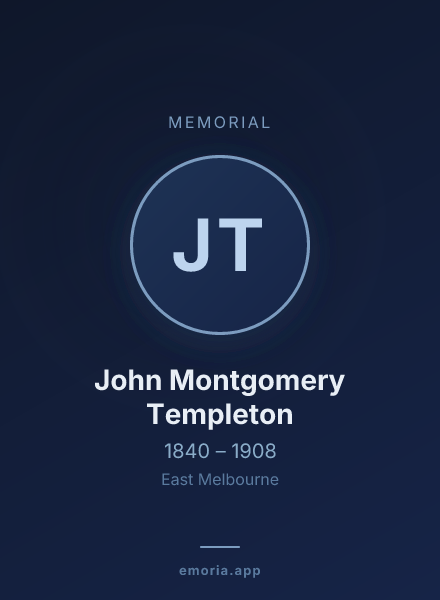 Memorial portrait of John Montgomery Templeton