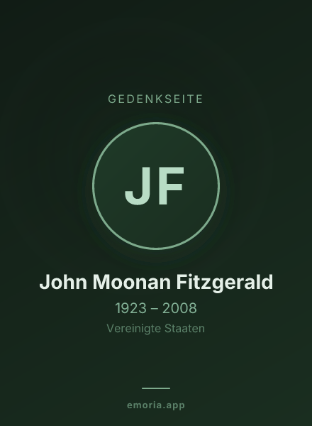 Gedenkportrait von John Moonan Fitzgerald
