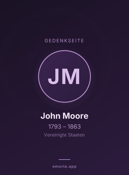 Gedenkportrait von John Moore