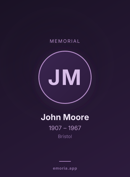 Memorial portrait of John Moore