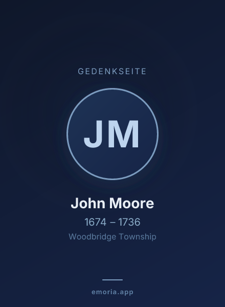 Gedenkportrait von John Moore