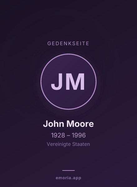 Gedenkportrait von John Moore