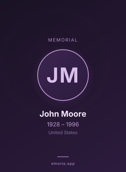 Memorial portrait of John Moore