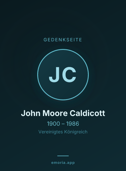 Gedenkportrait von John Moore Caldicott