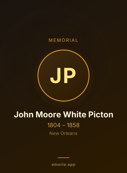 Memorial portrait of John Moore White Picton