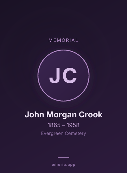 Memorial portrait of John Morgan Crook