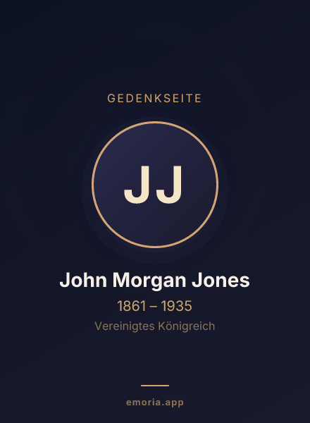 Gedenkportrait von John Morgan Jones