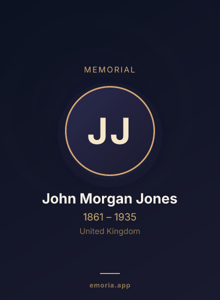 Memorial portrait of John Morgan Jones