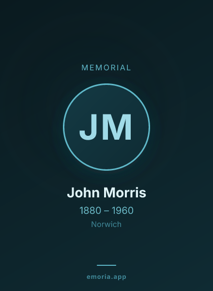 Memorial portrait of John Morris