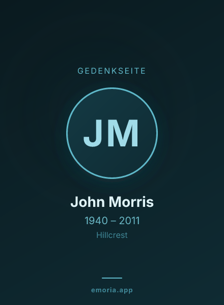 Gedenkportrait von John Morris
