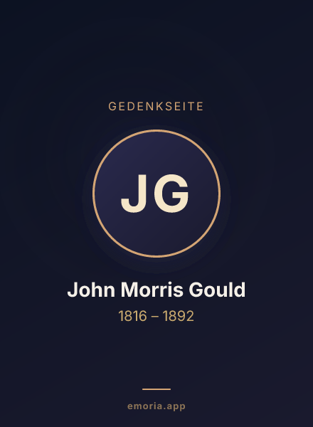 Gedenkportrait von John Morris Gould