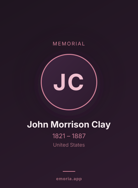 Memorial portrait of John Morrison Clay