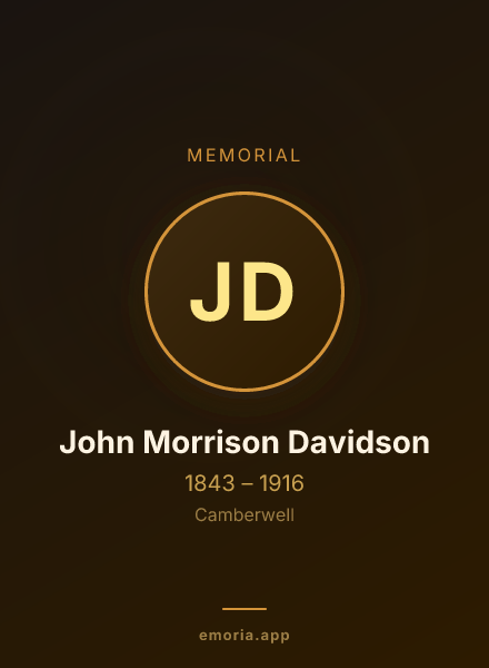 Memorial portrait of John Morrison Davidson