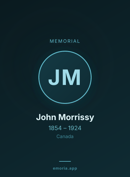 Memorial portrait of John Morrissy