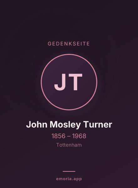 Gedenkportrait von John Mosley Turner