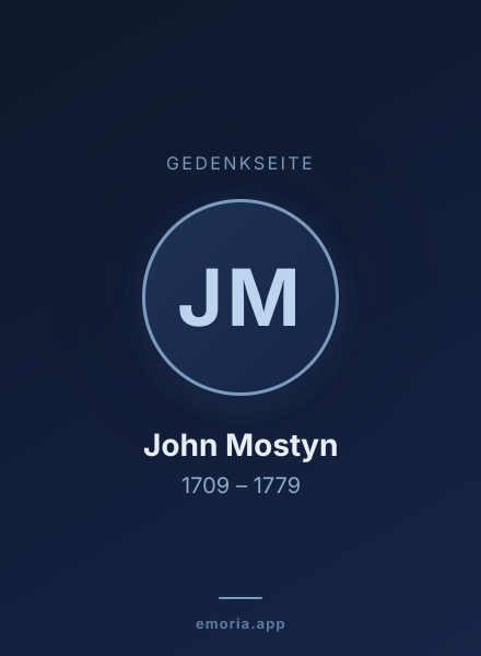 Gedenkportrait von John Mostyn