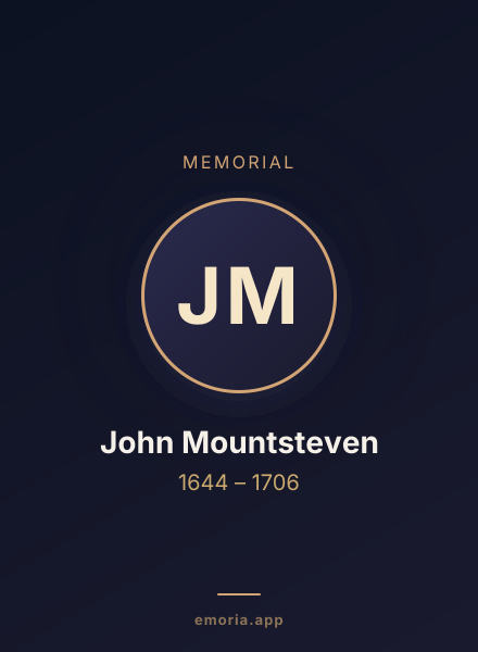 Memorial portrait of John Mountsteven