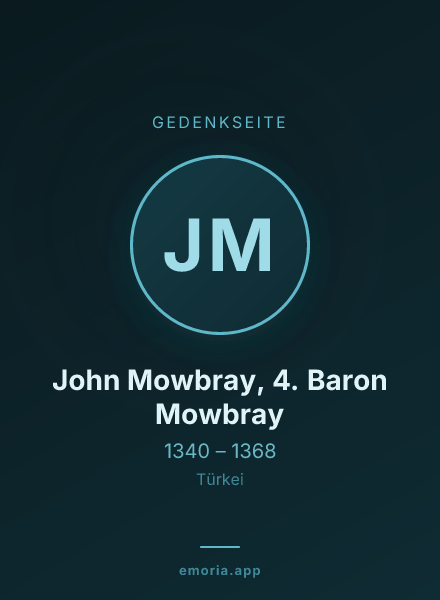 Gedenkportrait von John Mowbray, 4. Baron Mowbray