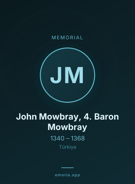Memorial portrait of John Mowbray, 4. Baron Mowbray