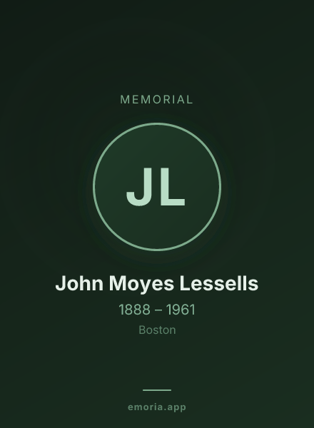 Memorial portrait of John Moyes Lessells