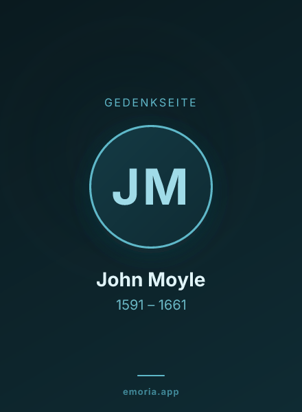 Gedenkportrait von John Moyle