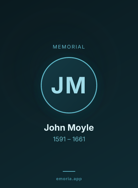 Memorial portrait of John Moyle